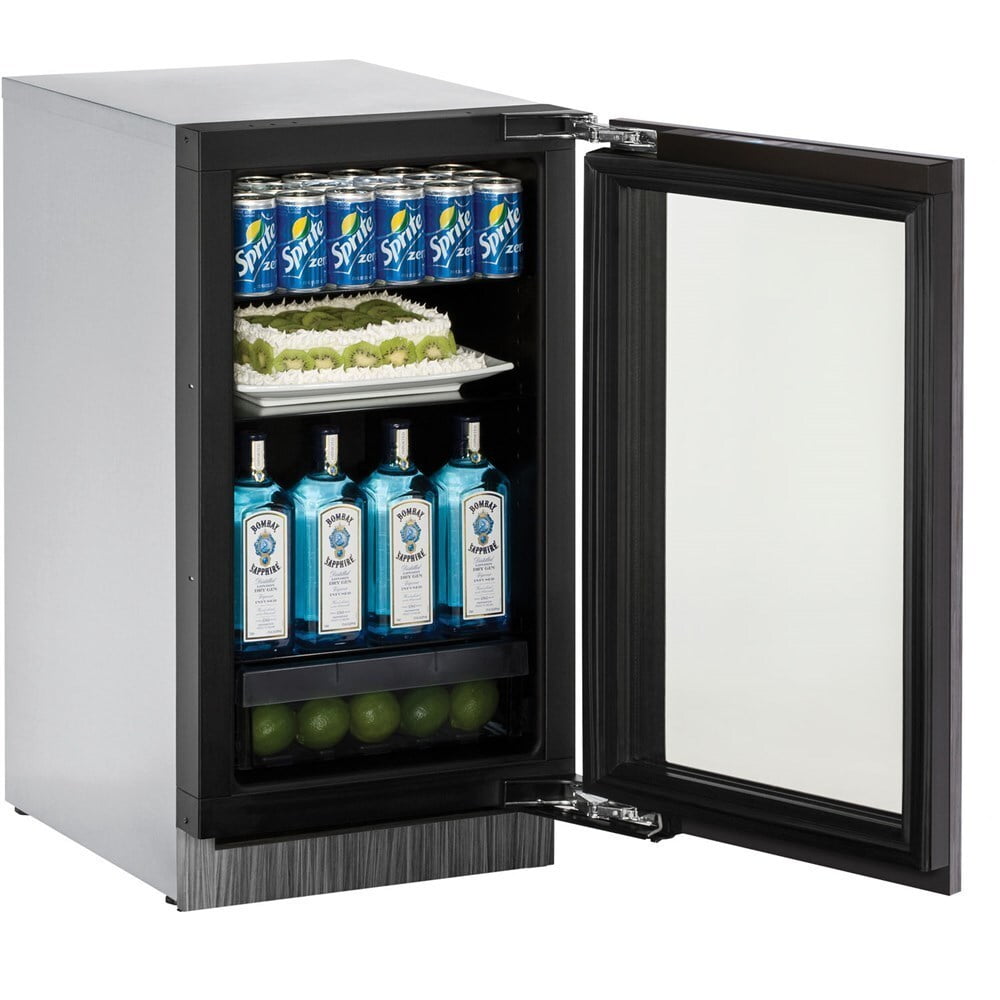 U-Line U3018RGLINT00A 3018Rgl Refrigerator 18" Rhh Glass Door