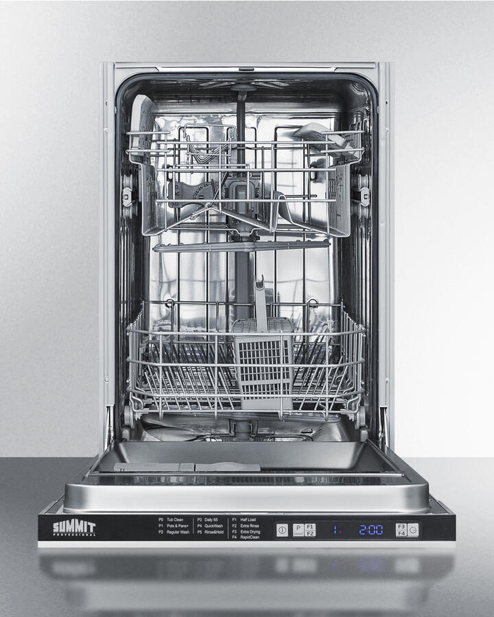 Summit DW18SS2ADA 18" Wide Ada Compliant Energy Star Qualified Dishwasher With Stainless Steel Or Panel-Ready Door, Made In Europe