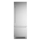Bertazzoni REF30BMBIXRT 30 Inch Built-In Bottom Mount Refrigerator With Ice Maker, Stainless Steel Stainless Steel