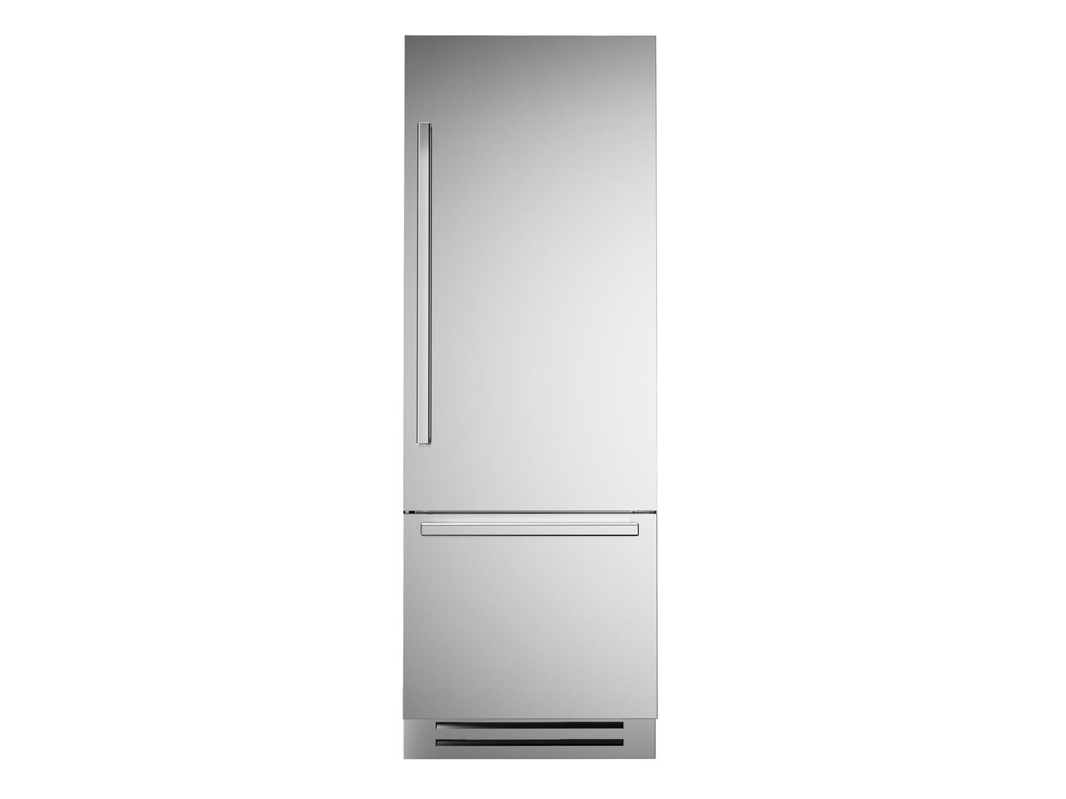 Bertazzoni REF30BMBIXRT 30 Inch Built-In Bottom Mount Refrigerator With Ice Maker, Stainless Steel Stainless Steel
