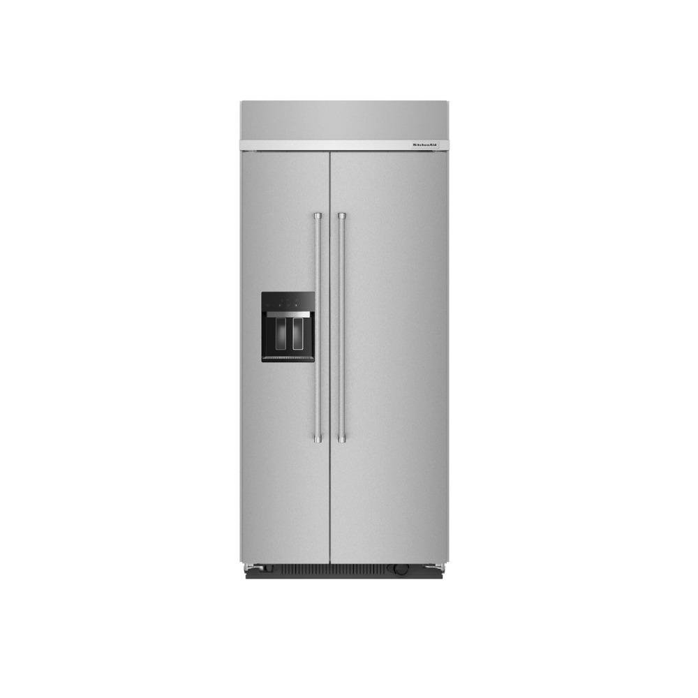Kitchenaid KBSD708MPS 29.4 Cu. Ft. 48" Built-In Side-By-Side Refrigerator With Ice And Water Dispenser