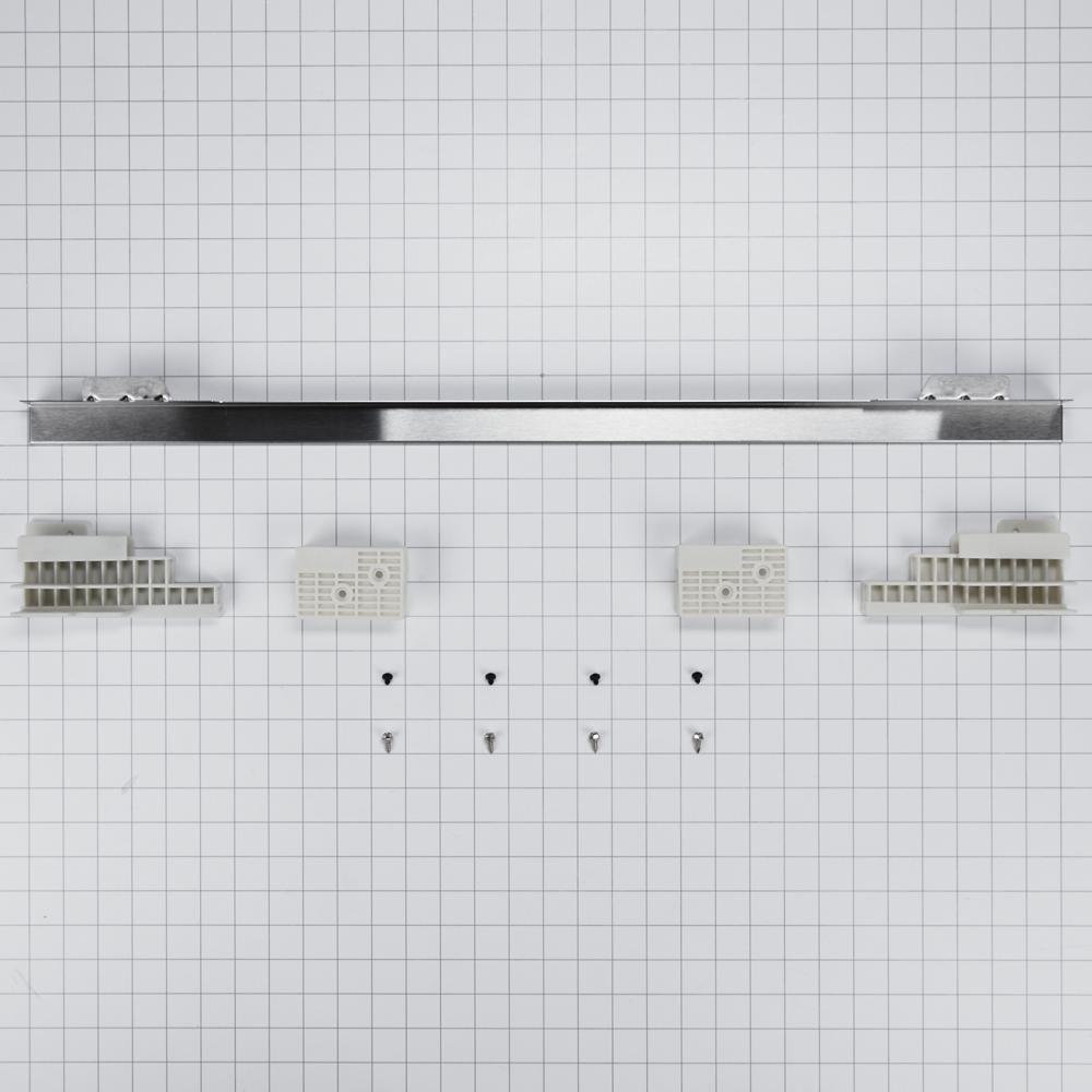 Amana W11173704 30" Combination Wall Range Flush Installation Trim Kit, Black/Stainless Steel