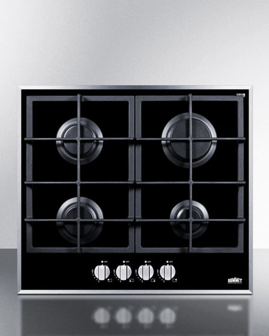 Summit GC424BGL 24" Wide 4-Burner Gas Cooktop