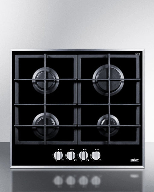 Summit GC424BGL 24" Wide 4-Burner Gas Cooktop