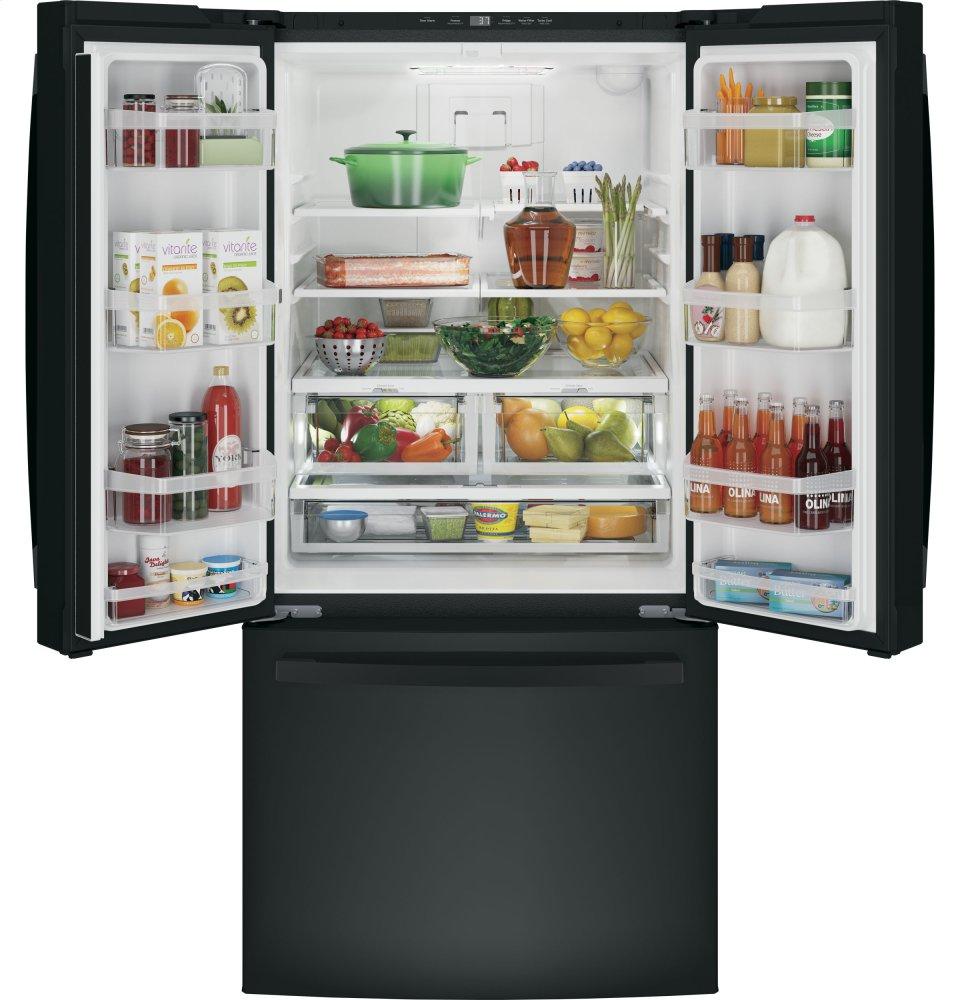 Ge Appliances GWE19JGLBB Ge® Energy Star® 18.6 Cu. Ft. Counter-Depth French-Door Refrigerator