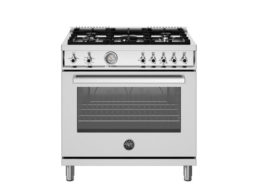 Bertazzoni PRO365GASXV 36 Inch All Gas Range, 5 Burners Stainless Steel