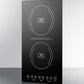 Summit SINC2220 Built-In Induction Cooktop With Two Zones, 3100 Watts, 220 Volts, And Black Ceran Smooth-Top Finish