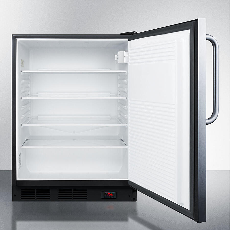 Summit FF7LBLKPUBCSS 24" Wide Built-In Craft Beer Pub Cellar