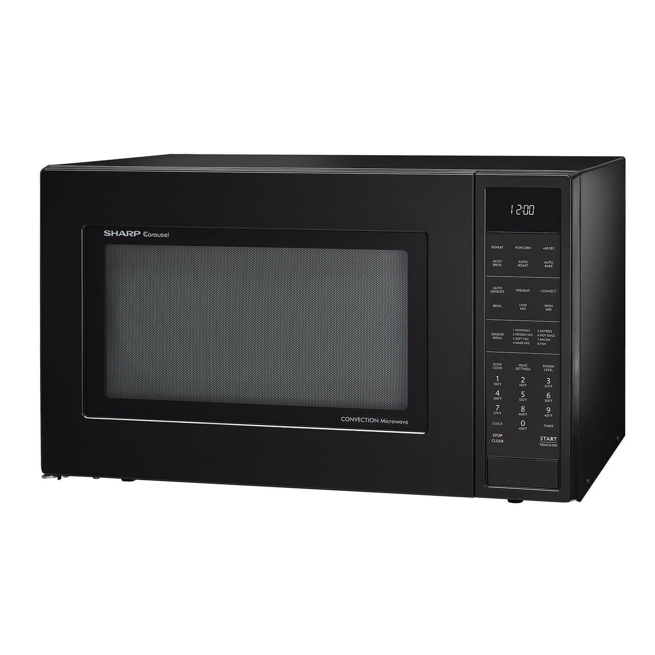 Sharp SMC1585BB 1.5 Cu. Ft. 900W Sharp Matte Black Carousel Convection Microwave Oven
