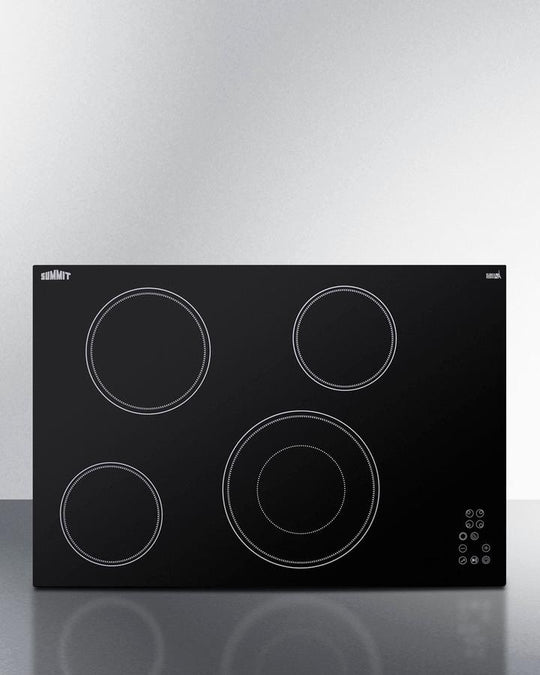 Summit CR4B30T11B 30" Wide 208-240V 4-Burner Radiant Cooktop