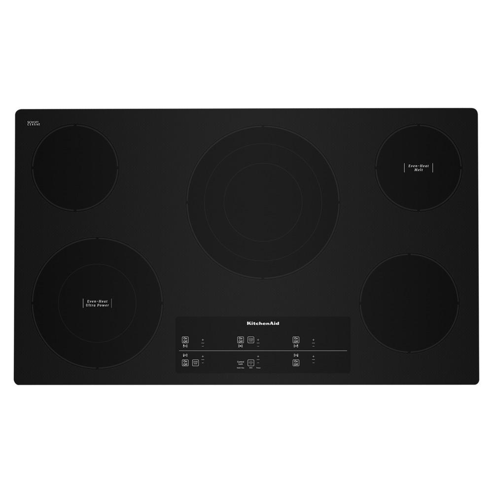 Kitchenaid KCES956KBL 36" Electric Cooktop With 5 Elements And Touch-Activated Controls