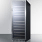 Summit SWC1380D 122 Bottle Dual Zone Wine Cellar With Seamless Stainless Steel Trimmed Glass Door, Lock, And Digital Controls