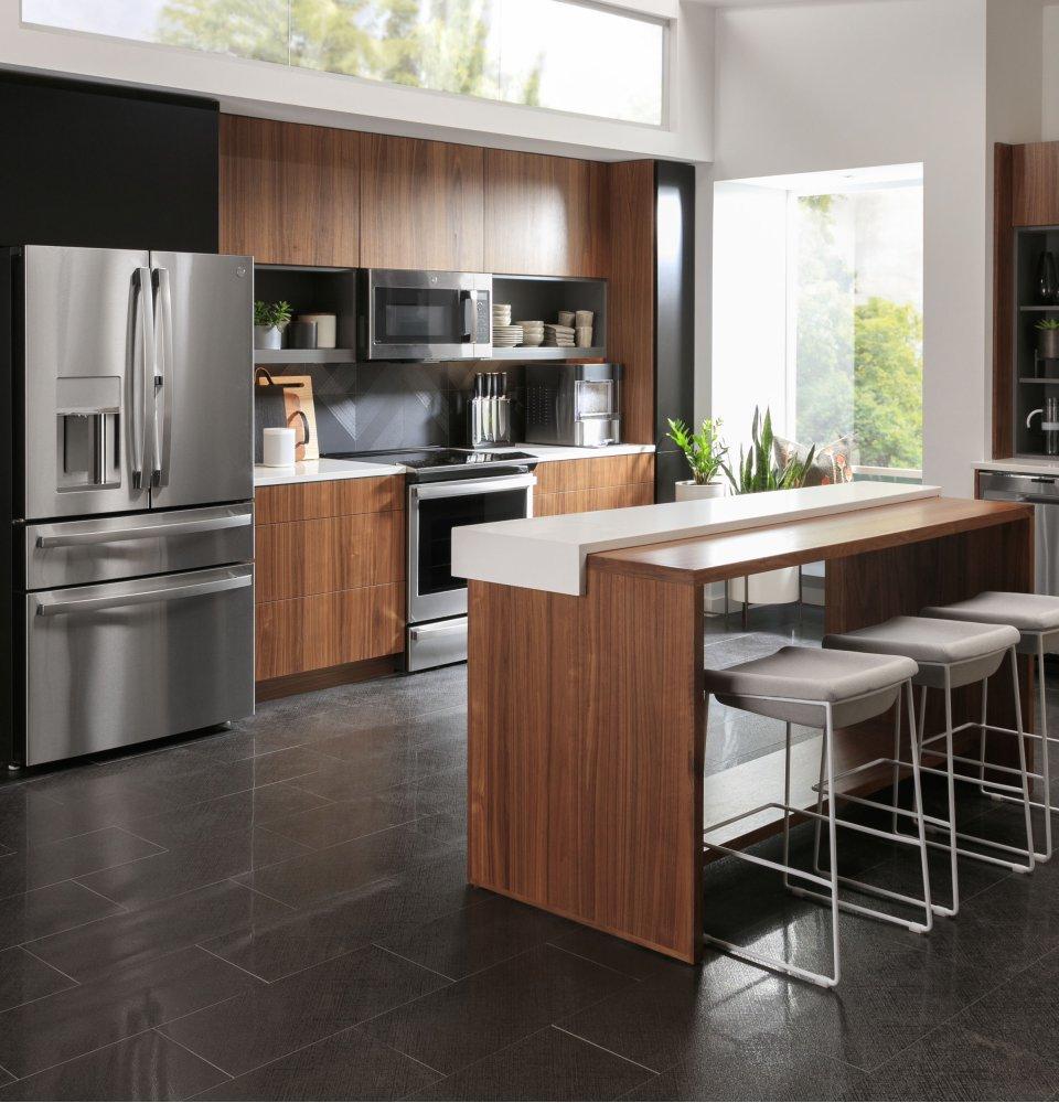 Ge Appliances PVD28BYNFS Ge Profile™ 27.9 Cu. Ft. Smart Fingerprint Resistant 4-Door French-Door Refrigerator With Door In Door