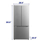 Element Appliance ERFD19CGCS Element 18.4 Cu. Ft. French Door Refrigerator - Stainless Steel
