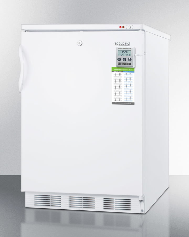 Summit VT65MLMED 24" Wide All-Freezer For Freestanding Use Capable Of -25 C Operation; Includes Audible Alarm, Lock, And Hospital Grade Plug