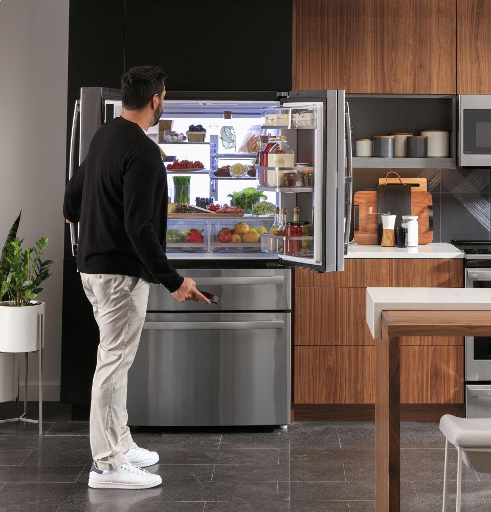 Ge Appliances PVD28BYNFS Ge Profile™ 27.9 Cu. Ft. Smart Fingerprint Resistant 4-Door French-Door Refrigerator With Door In Door