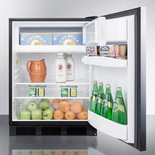 Summit AL652BBISSHH Built-In Undercounter Ada Compliant Refrigerator-Freezer For General Purpose Use, W/Dual Evaporator Cooling, Ss Door, Horizontal Handle, And Black Cabinet