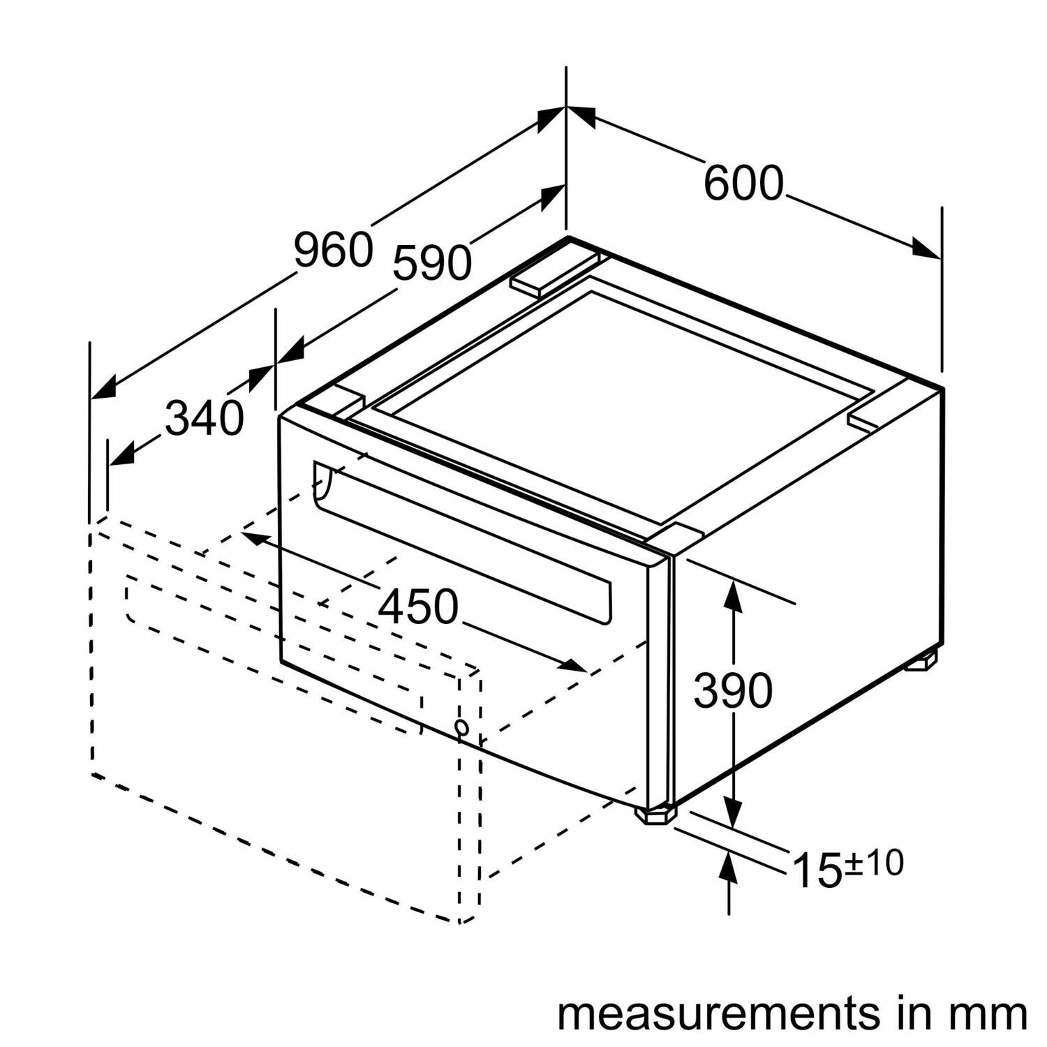 Bosch WTZPW20D Laundry Pedestal Wtzpw20D