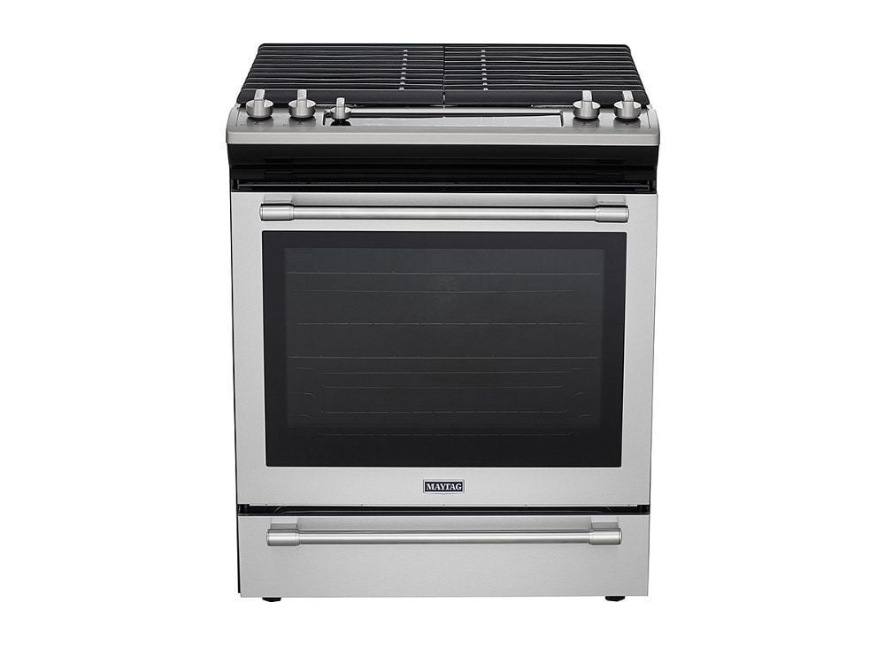 Maytag MGS8800FZ 30-Inch Wide Slide-In Gas Range With True Convection And Fit System - 5.8 Cu. Ft.
