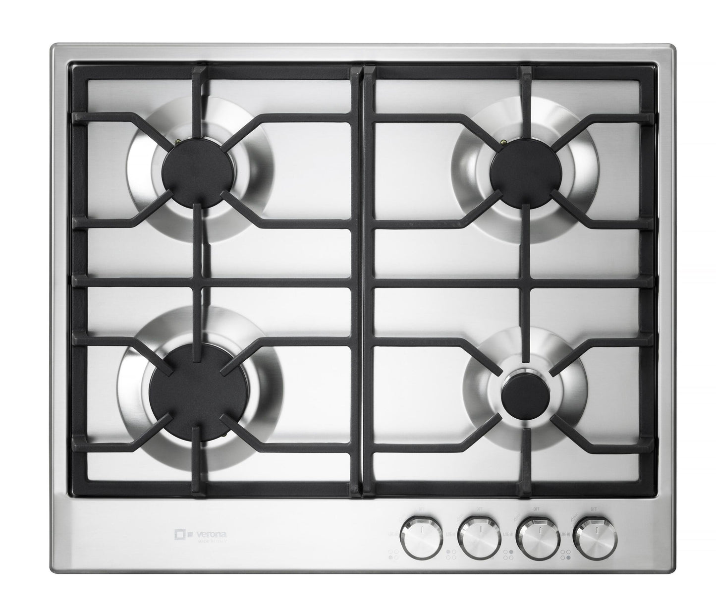Verona VDGCT424FSS Verona 24" Designer Gas Cooktop-Brass Burners Ss