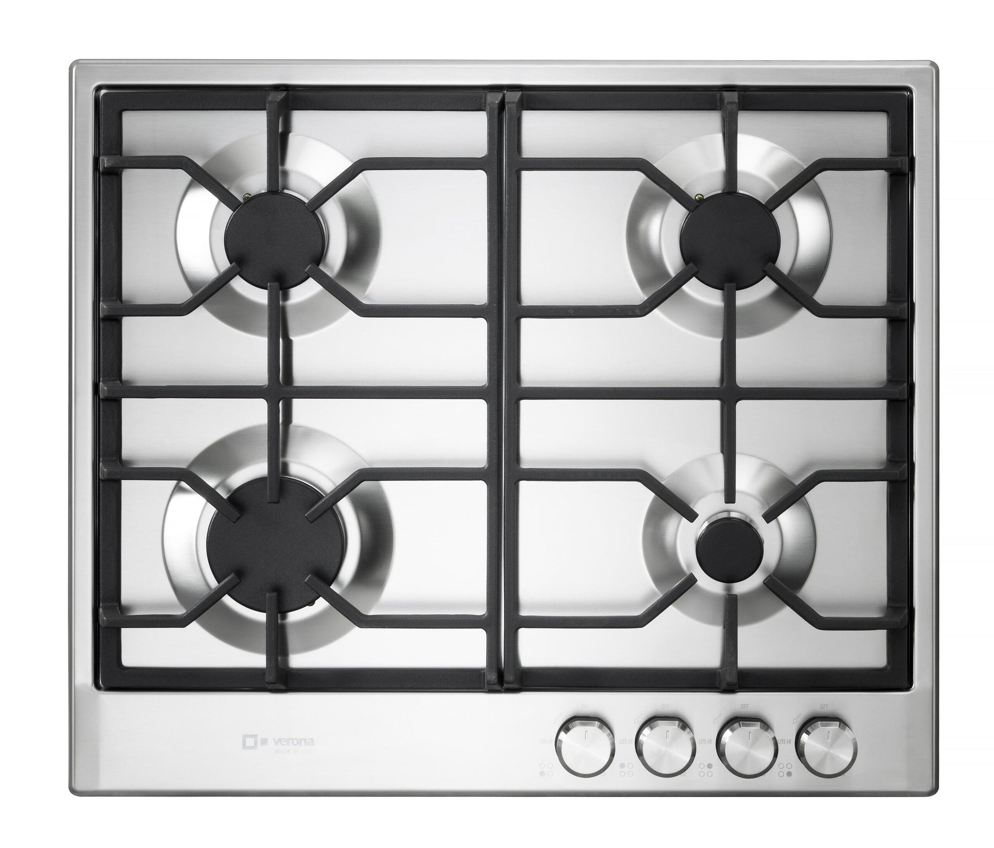 Verona VDGCT424FSS Verona 24" Designer Gas Cooktop-Brass Burners Ss