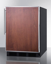 Summit FF6BBIFRADA Ada Compliant All-Refrigerator For Built-In General Purpose Use, Auto Defrost W/Ss Door Frame For Slide-In Panels And Black Cabinet