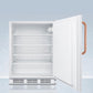 Summit FF7LWBITBCADA Ada Compliant Built-In Undercounter All-Refrigerator For General Purpose Or Commercial Use, With Pure Copper Handle, Lock, Auto Defrost Operation, And White Exterior