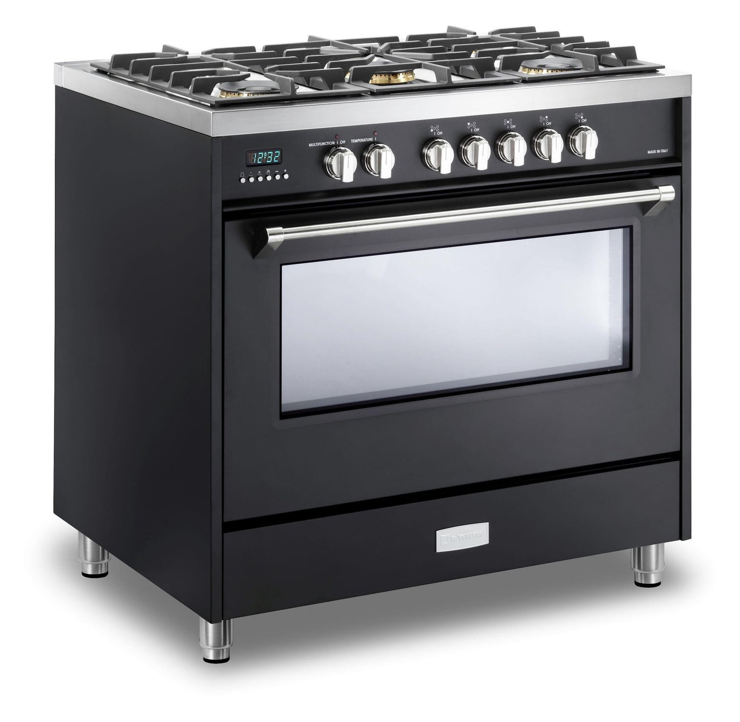 Verona VDFSGE365E Matte Black 36" Dual Fuel - Designer Series