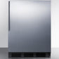 Summit AL752BSSHV Ada Compliant All-Refrigerator For Freestanding General Purpose Use, Auto Defrost W/Ss Door, Thin Handle, And Black Cabinet