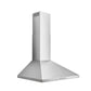 Broan BWP2244SS Broan® 24-Inch Convertible Wall-Mount Pyramidal Chimney Range Hood, 450 Max Cfm, Stainless Steel