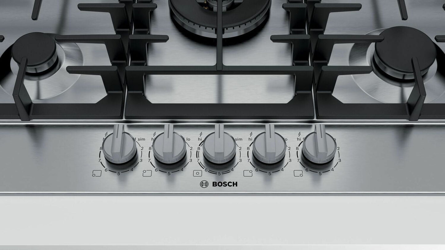 Bosch NGM8057UC 800 Series Gas Cooktop 30'' Stainless Steel Ngm8057Uc