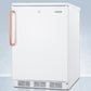 Summit FF6LWTBC Freestanding Counter Height All-Refrigerator For General Purpose Use, With Pure Copper Handle, Front Lock, Automatic Defrost Operation, And White Exterior