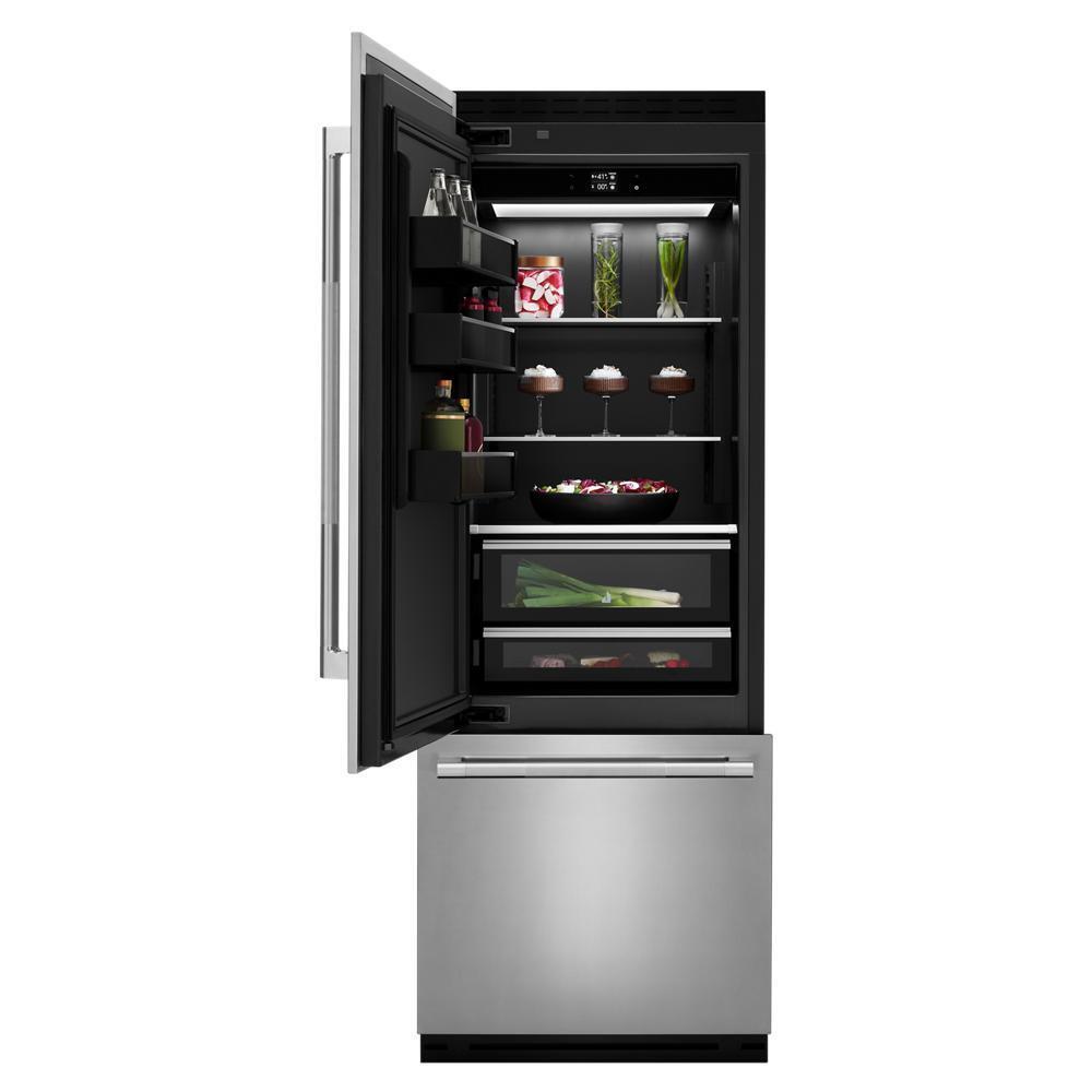 Jennair JBBFL30NMX Panel-Ready 30" Built-In Bottom-Mount Refrigerator, Left Swing