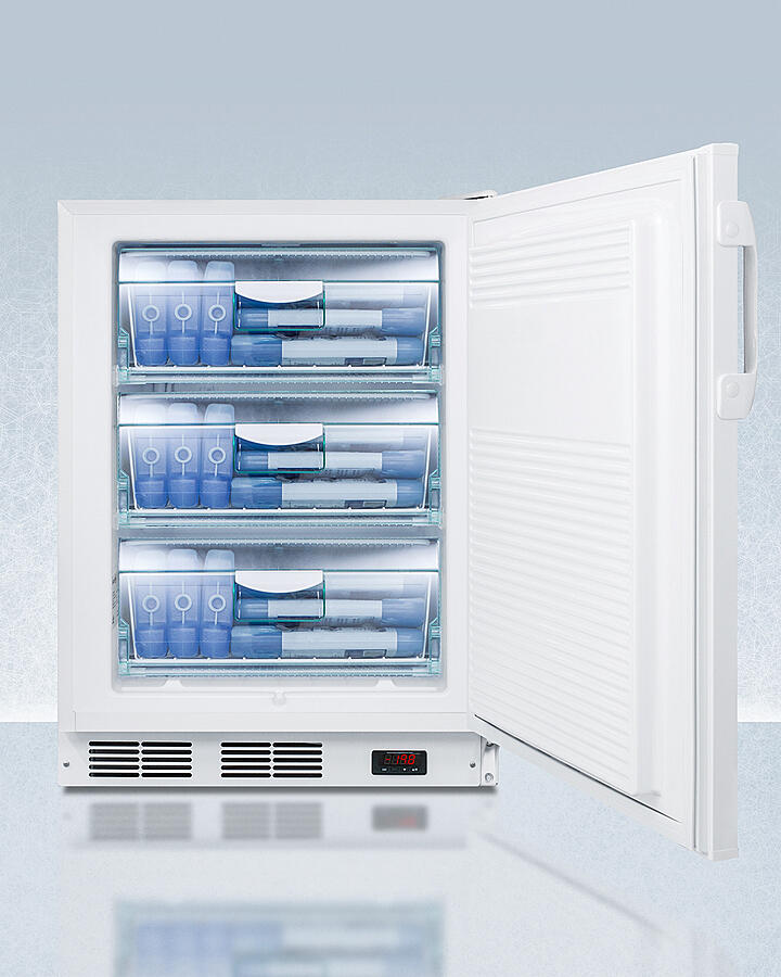 Summit VT65MLBIADAGP Ada Compliant Built-In General Purpose Undercounter Medical All-Freezer Capable Of -25 C Operation, White With Front Lock
