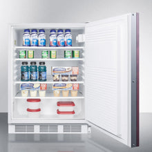 Summit FF7BIIF Commercially Listed Built-In Undercounter All-Refrigerator For General Purpose Use, Auto Defrost W/Integrated Door Frame For Overlay Panels And White Cabinet