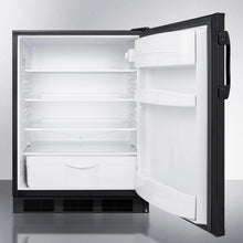 Summit FF6B7ADA Ada Compliant Commercial All-Refrigerator For Freestanding General Purpose Use, With Automatic Defrost Operation And Black Exterior