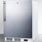 Summit VT65MLBISSHVADA Ada Compliant Built-In Medical All-Freezer Capable Of -25 C Operation, With Lock, Stainless Steel Door, Thin Handle, And White Cabinet