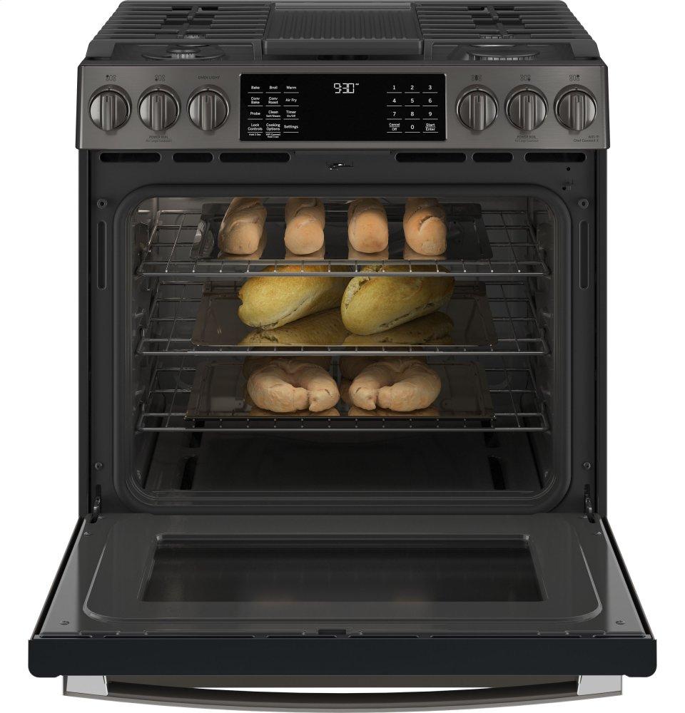 Ge Appliances PGS930BPTS Ge Profile™ 30" Smart Slide-In Front-Control Gas Range With No Preheat Air Fry