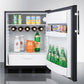 Summit FF63BBI Built-In Undercounter All-Refrigerator For Residential Use, Auto Defrost With Black Exterior