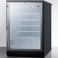 Summit SCR600BGLHV Commercially Listed 5.5 Cu.Ft. Counter Height Beverage Center In A 24