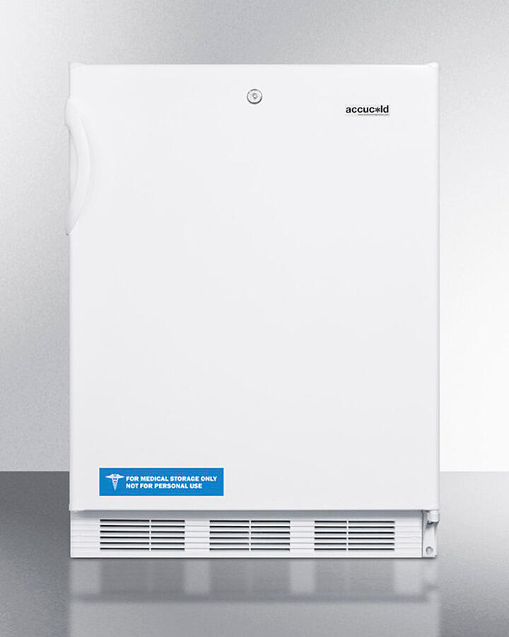 Summit FF7LWBIADA Ada Compliant Built-In Undercounter All-Refrigerator For General Purpose Or Commercial Use, With Lock, Auto Defrost Operation And White Exterior