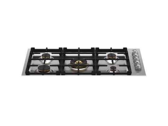 Bertazzoni MAST365QBXT 36 Drop-In Gas Cooktop 5 Brass Burners Stainless Steel