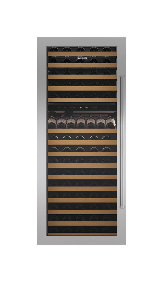 Sub-Zero 7010274 Stainless Steel Dual Flush Inset Door Panel With Pro Handle