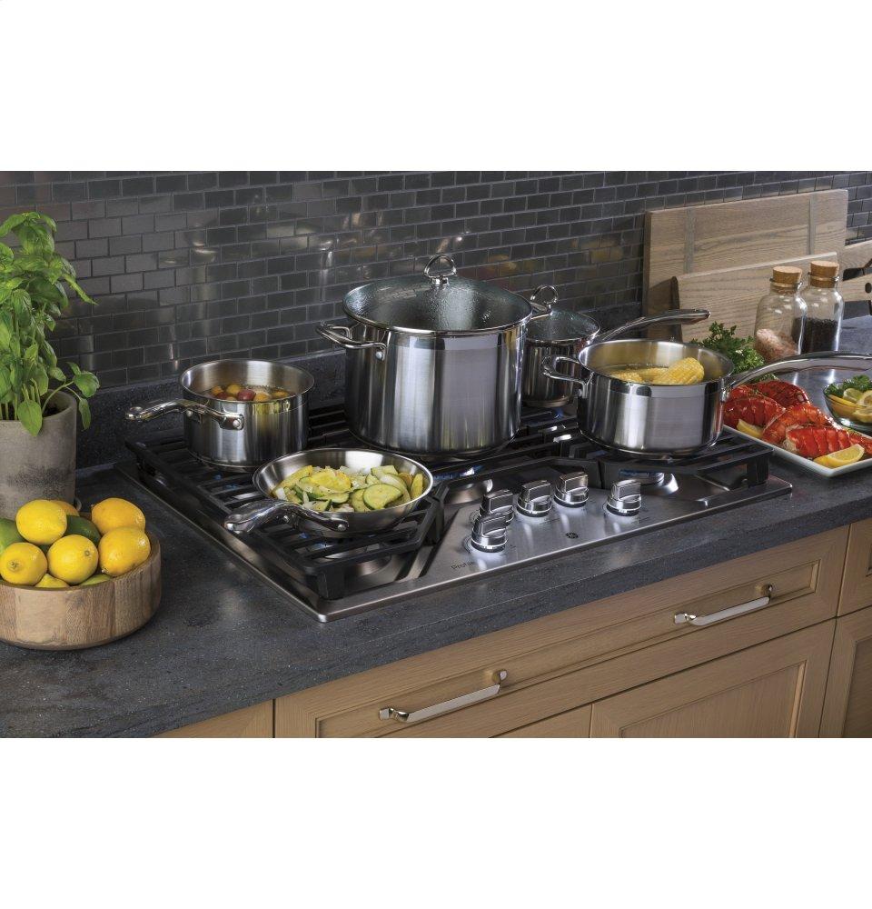 Ge Appliances PGP7030SLSS Ge Profile™ 30" Built-In Gas Cooktop With 5 Burners And Optional Extra-Large Cast Iron Griddle