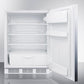 Summit FF6LBI7SSHHADA Ada Compliant Commercial All-Refrigerator For Built-In General Purpose Use, Auto Defrost W/Lock, Ss Wrapped Door, Horizontal Handle, And White Cabinet