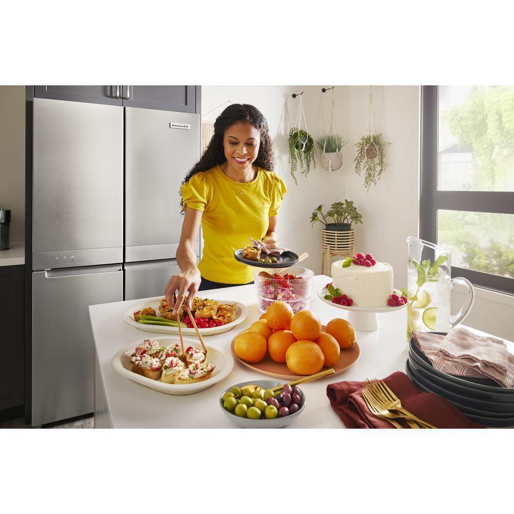 Kitchenaid KRQC506MPS 19.4 Cu. Ft. 36-Inch Wide Counter-Depth 4-Door Refrigerator With Printshield™ Finish