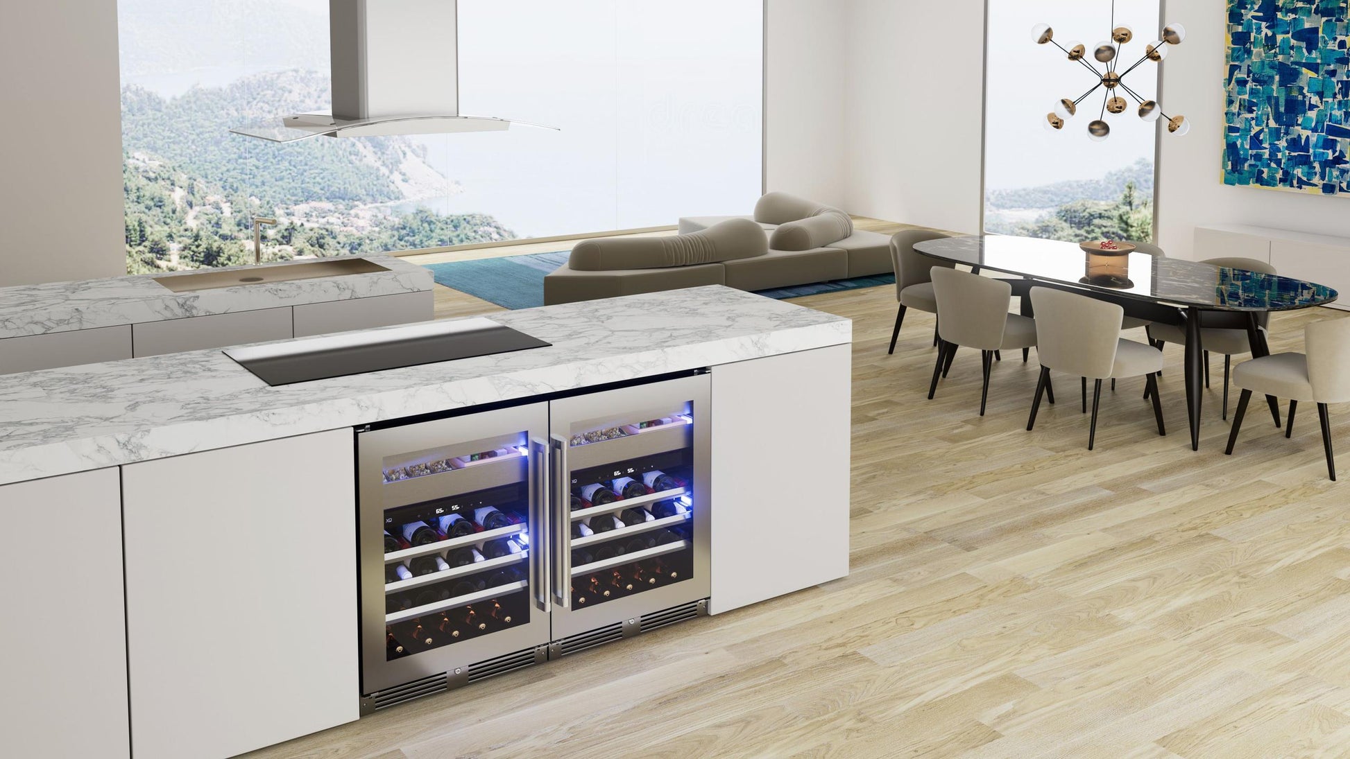 Xo Appliance XOU24WWGSL Wine And Weed 24" Ss Glass Lh