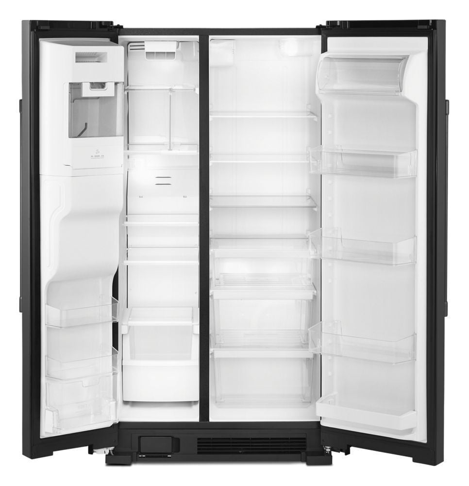 Maytag MSS25C4MGB 36-Inch Wide Side-By-Side Refrigerator With Exterior Ice And Water Dispenser - 25 Cu. Ft.