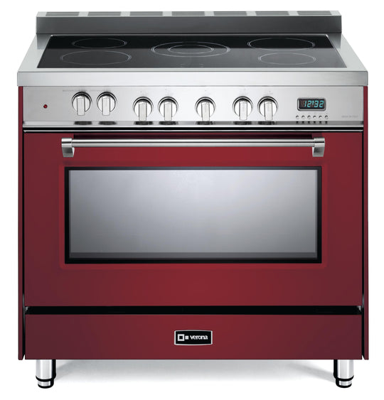 Verona VPFSEE365BU Prestige 36" Electric Glass Top Range - Burgundy
