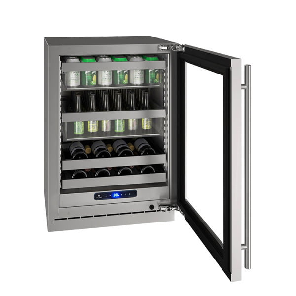 U-Line UHBV524SG51A Hbv524 24" Beverage Center With Stainless Frame Finish And Left-Hand Hinge Door Swing (115 V/60 Hz Volts /60 Hz Hz)